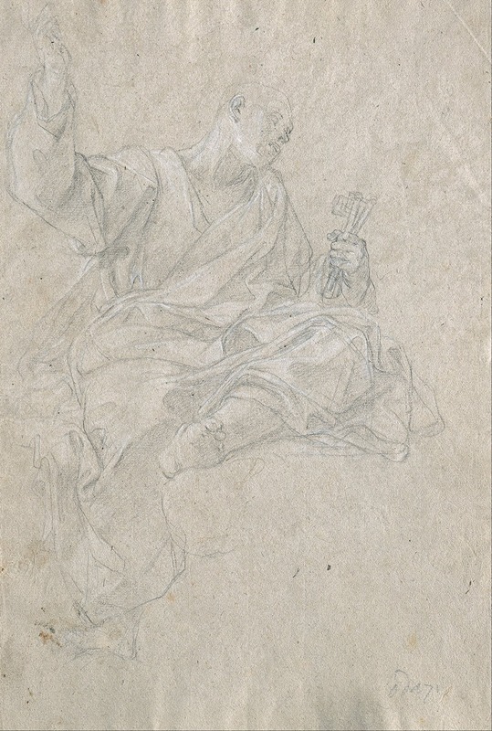 Study for the Apostle Peter by Giovanni Odazzi, 1714 — digital art print download