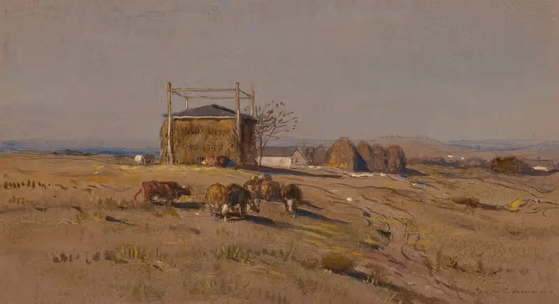 Осенние поля в Ньюпорте by Самуэль Колман — digital art print download