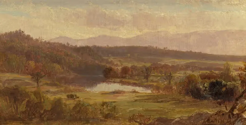 Сенокос в Кэтскиллах by Томас Хирам Хотчкис, 1858 — digital art print download
