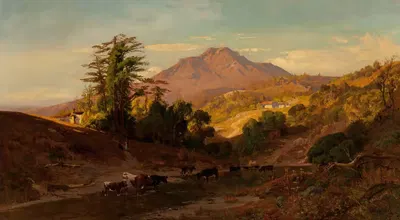Mount Tamalpais from the North West by William Keith, 1879 — digital art print download