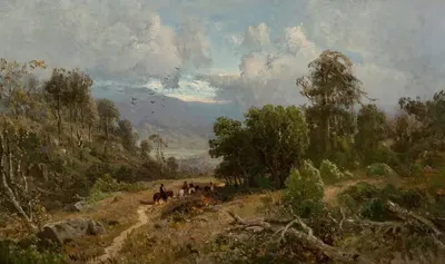 Scene in Russian River Valley, Sonoma, California by William Keith, 1876 — digital art print download