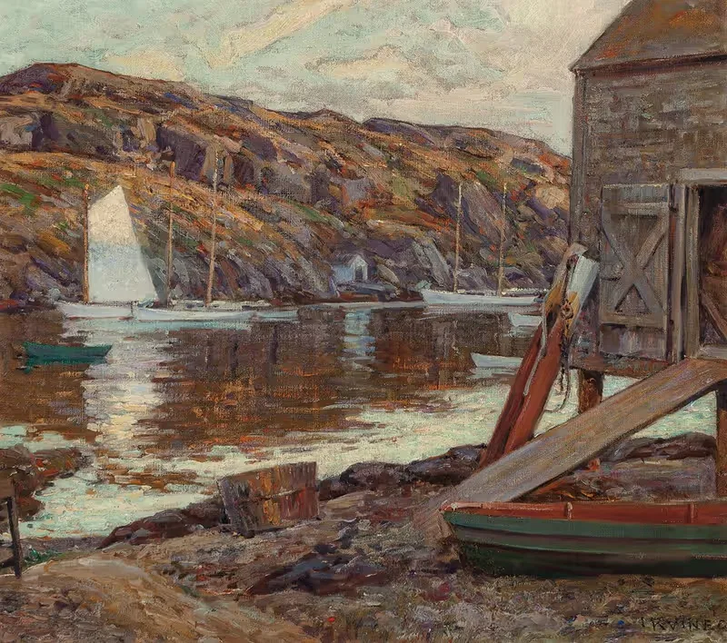 Лодочный сарай by Уилсон Генри Ирвайн, 1909 — digital art print download