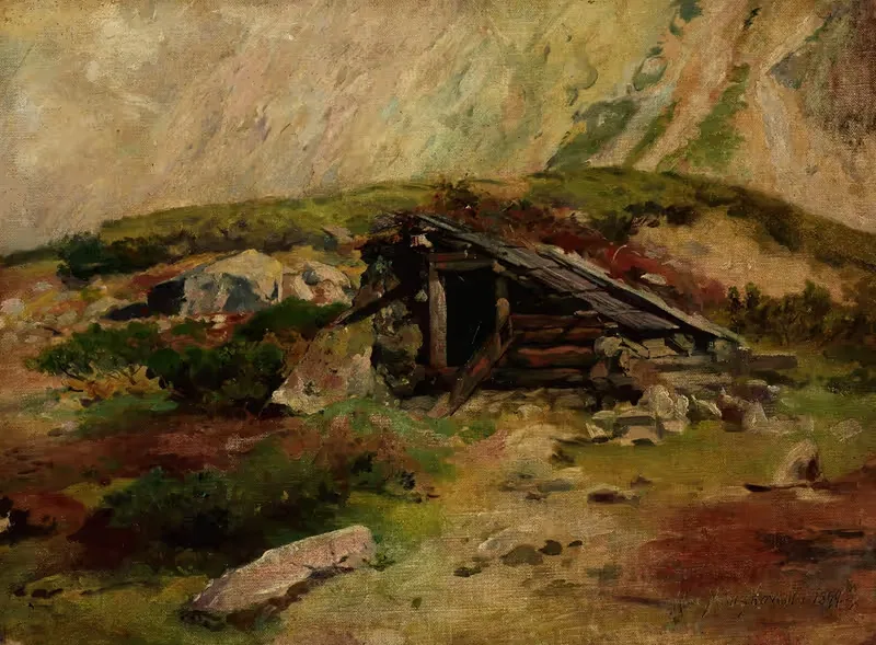 Хижина в Татрах by Александр Мрочковский, 1899 — digital art print download