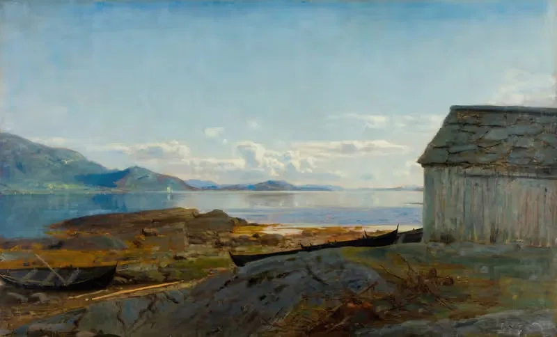 Подход к Хардандеру, Ølve by Амальдус Нильсен, 1863 — digital art print download