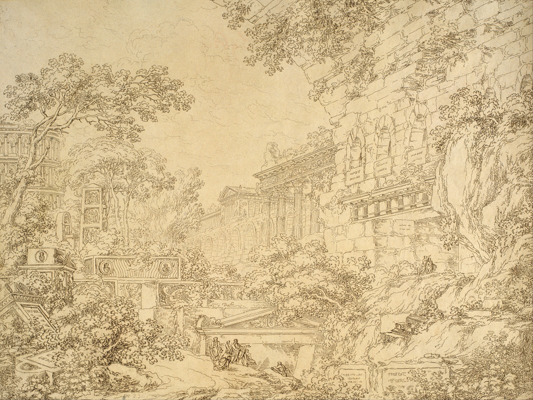 Landscape with Ruins by Ignazio Degotti — digital art print download