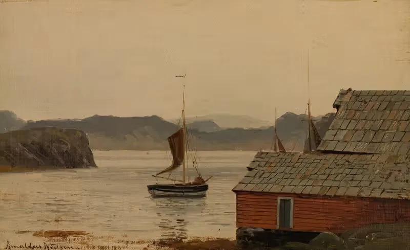 Fjordstudie by Amaldus Nielsen — digital art print download