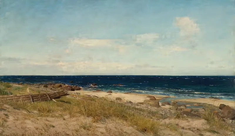 Friskt vær. Nærland, Jæren — Amaldus Nielsen