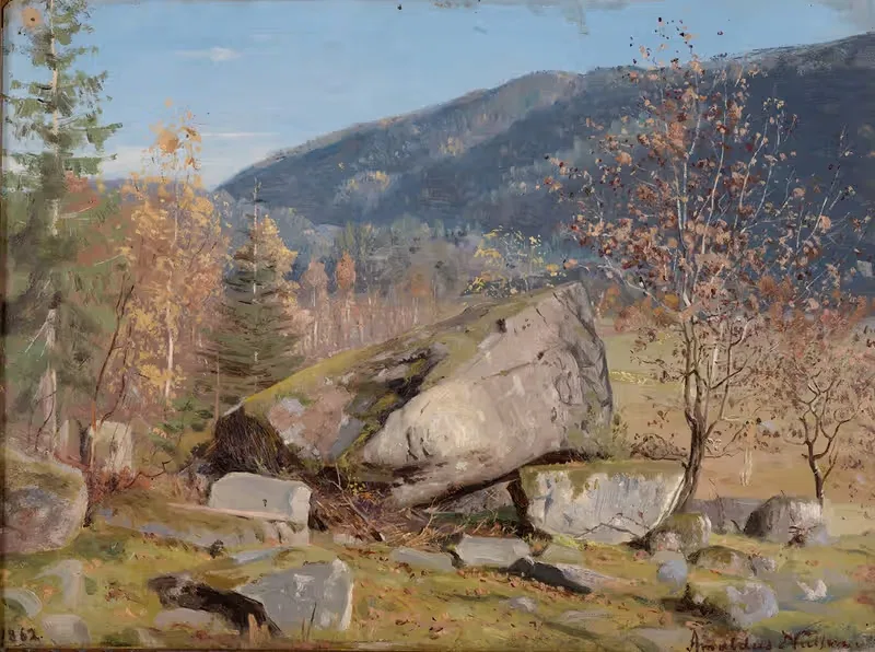 Осенний день. Бьелланд, Мандал by Амальдус Нильсен, 1862 — digital art print download