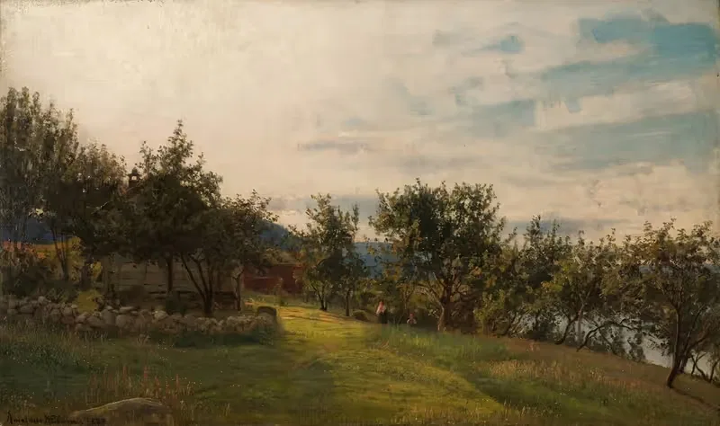 Нёстхауг, Квиннхерред by Амальдус Нильсен, 1873 — digital art print download