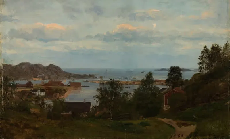 Parti fra Mandal, Oxevolden — Amaldus Nielsen