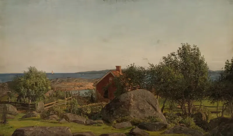 Летний вечер в архипелаге by Амальдус Нильсен, 1898 — digital art print download