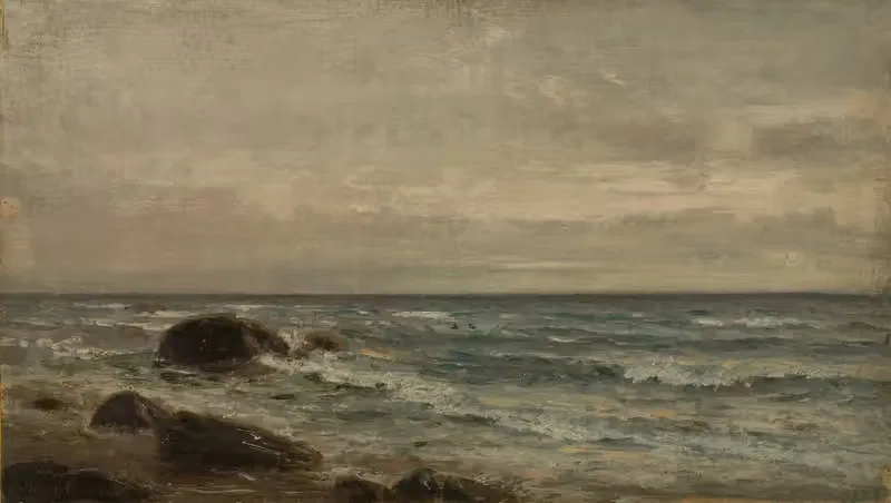 Strandparti, Jæren by Amaldus Nielsen, 1889 — digital art print download