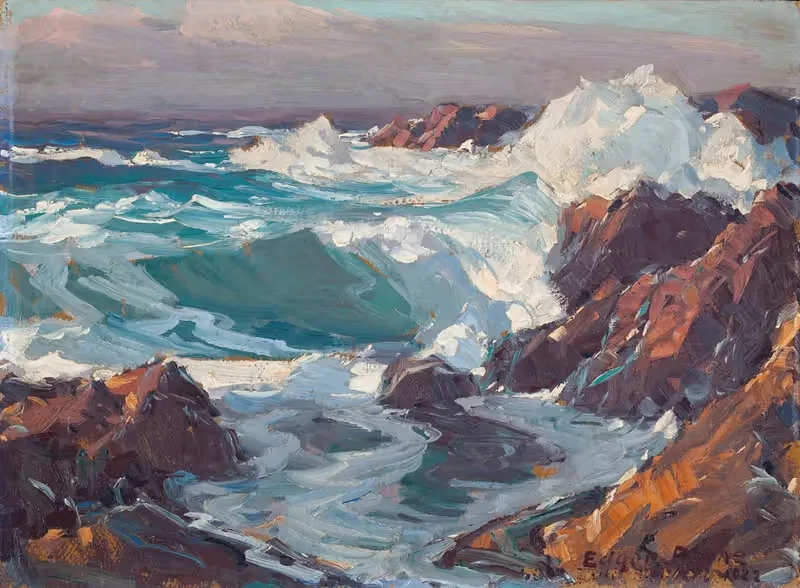 Калифорнийский морской пейзаж by Эдгар Олвин Пейн, 1922 — digital art print download