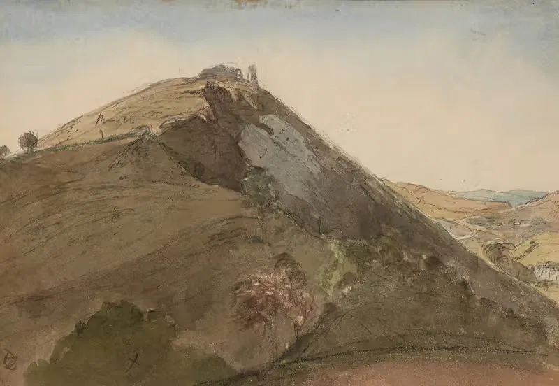 Country Hillside by Edward Lear — digital art print download