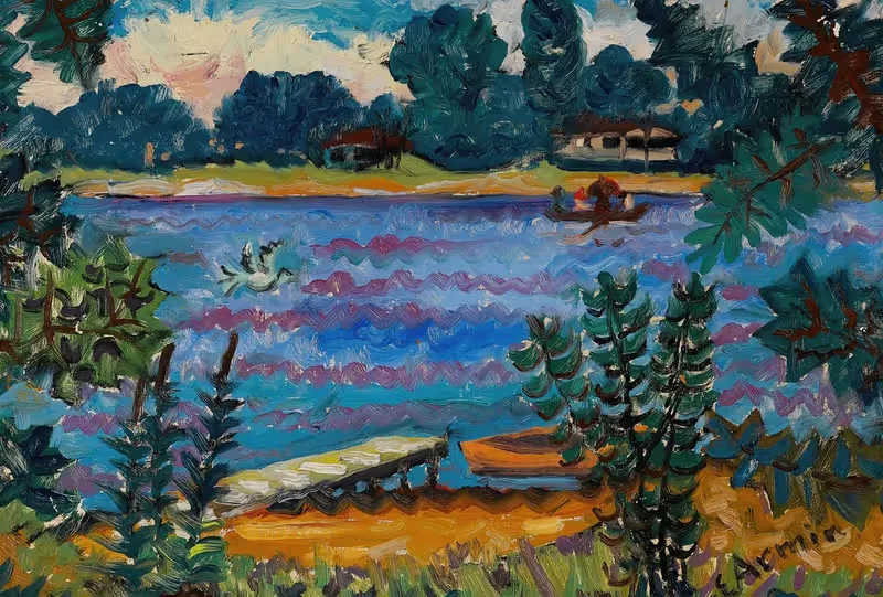 Лесное озеро by Эмиль Армин, 1924 — digital art print download