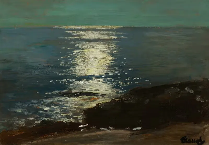 Лунный свет на море by Фредерик Джадд Уо — digital art print download