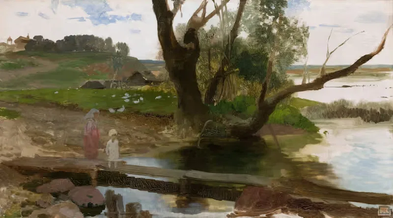 View of the Świsłocz River — Henryk Siemiradzki