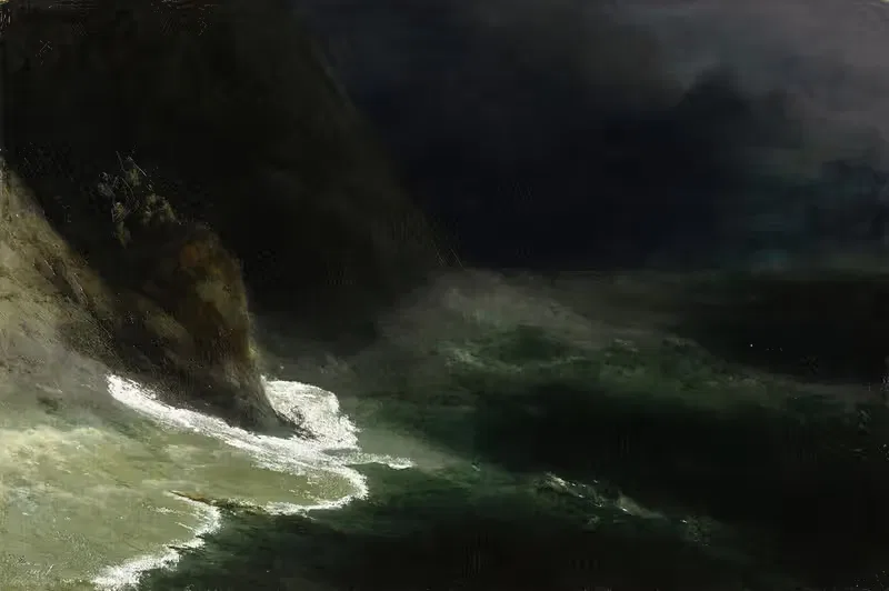 Морской пейзаж by Иван Константинович Айвазовский, 1878 — digital art print download