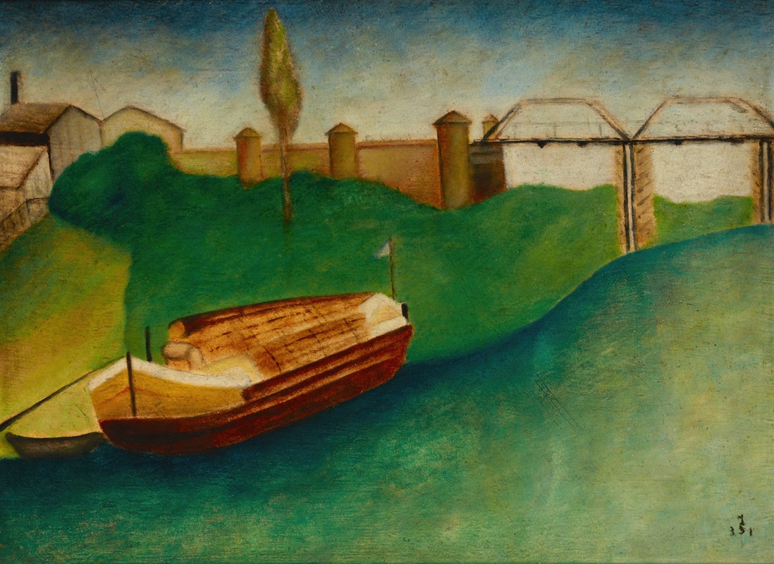 Баржа by Ян Спыхальский, 1931 — digital art print download