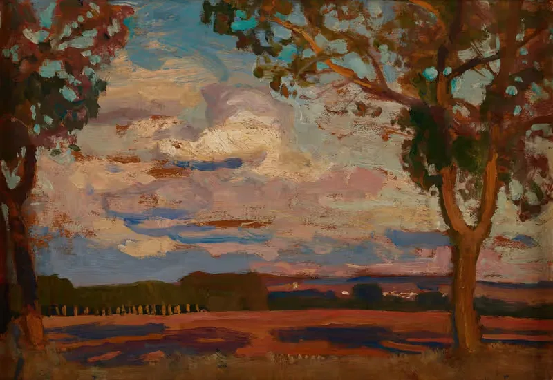 Sieniawa on the Rosia River — Jan Stanisławski