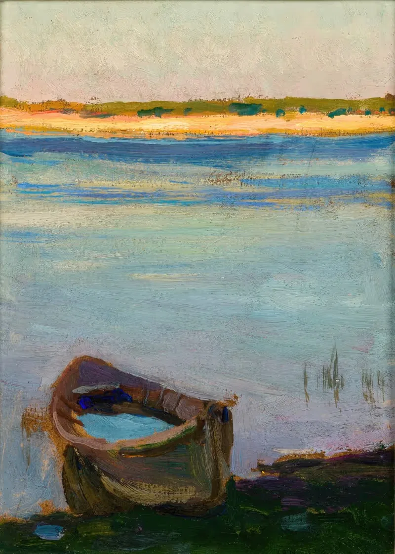 Маленькая лодка на реке by Ян Станиславский, 1902 — digital art print download