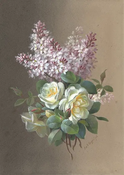 Roses and Lilacs by Paul de Longpre — digital art print download