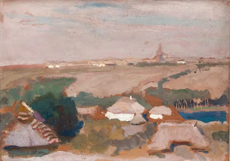 Украинская деревня by Ян Станиславский, 1903 — digital art print download