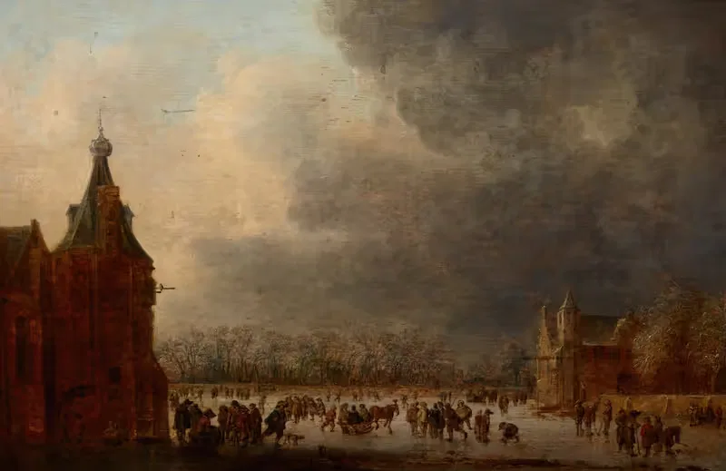 At the Rink by Jan van Goyen, 1640 — digital art print download