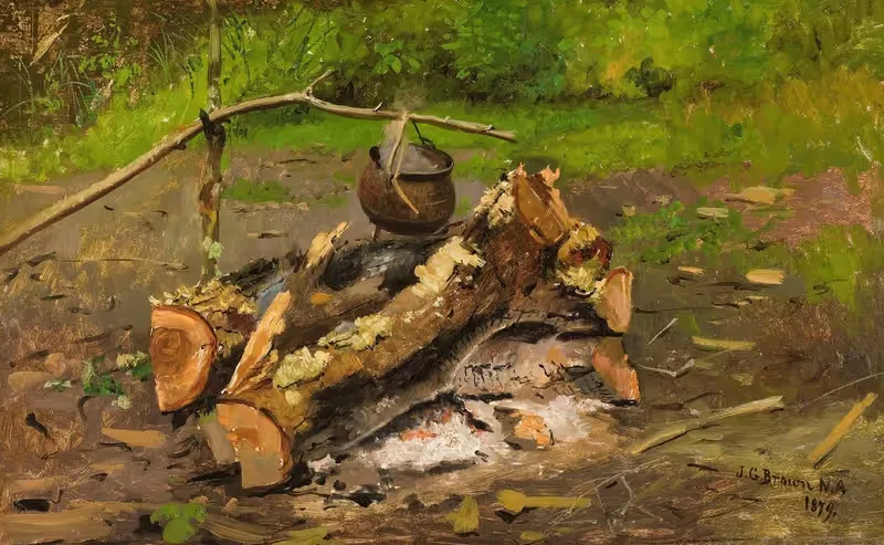 Лагерь в Вермонте by Джон Джордж Браун, 1879 — digital art print download