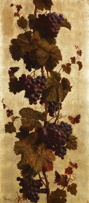 Weinreben, weiß und rot by William Hughes, 1886 — digital art print download