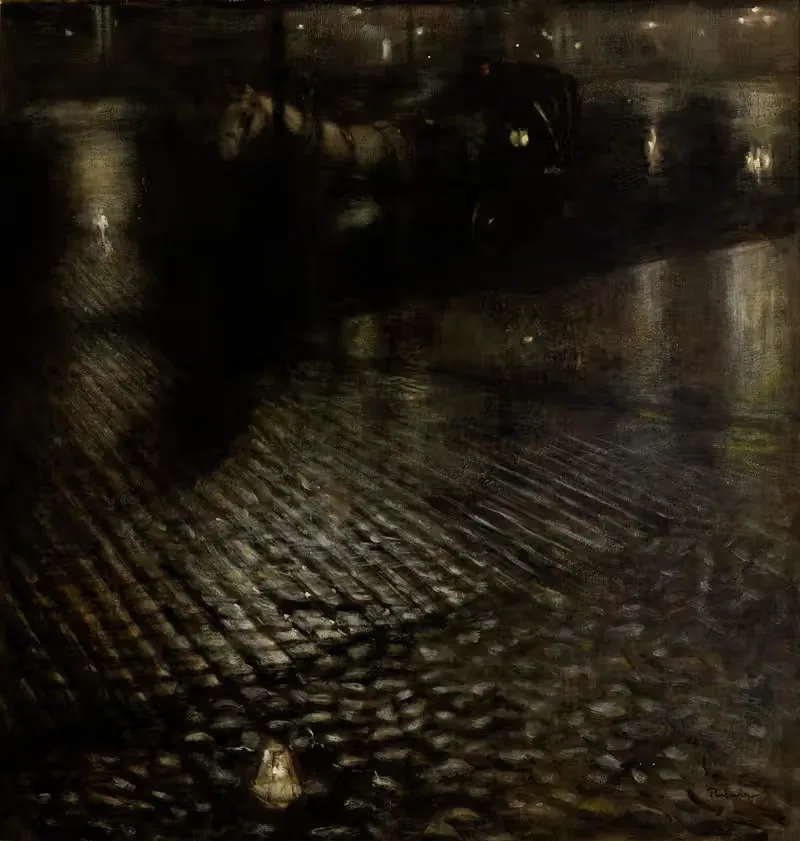 Такси под дождем by Юзеф Панкевич, 1896 — digital art print download
