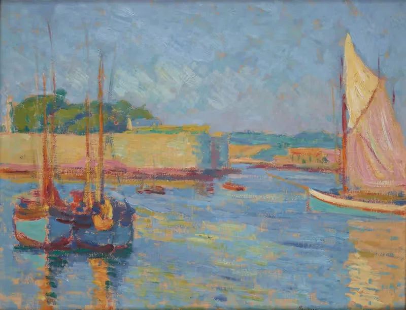 Порт в Конкарно by Юзеф Панкевич, 1908 — digital art print download