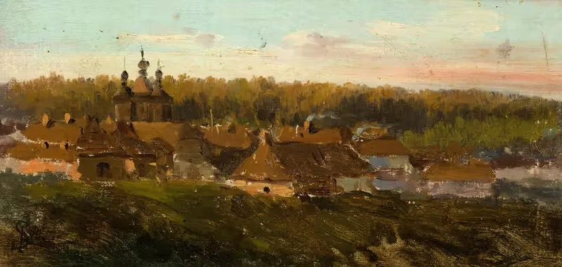 Волынская деревня by Йозеф Сзерментовский, 1864 — digital art print download