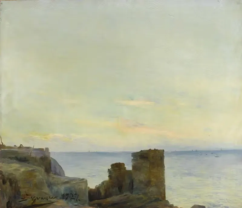 Морской пейзаж с руинами by Луис Гранер и Арруфи, 1927 — digital art print download