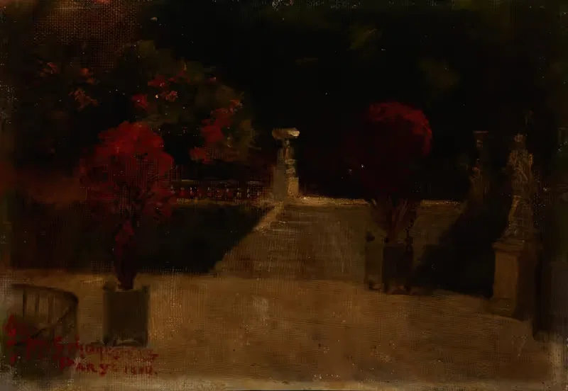 Park at Night by Maria Schayerówna, 1904 — digital art print download