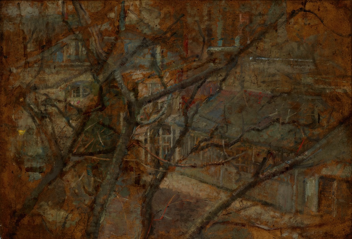 Вид из окна студии by Ольга Бознянская, 1914 — digital art print download