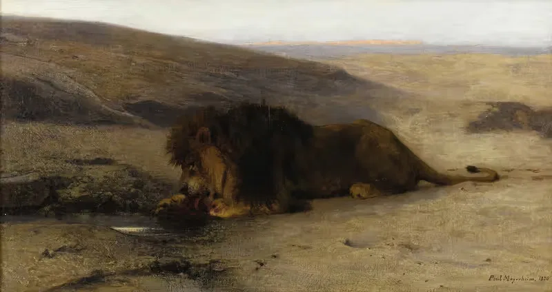Лев by Пауль Фридрих Мейерхейм, 1870 — digital art print download
