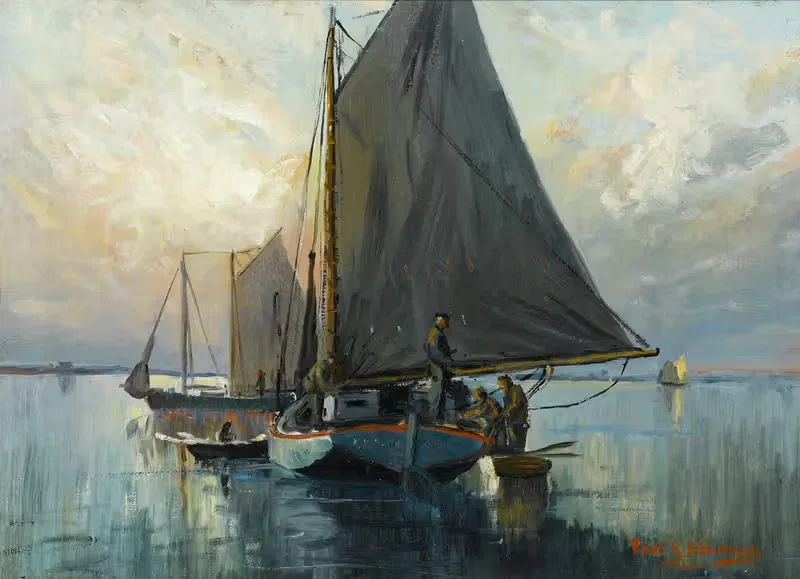 Gulf Coast Scene by Paul Richard Schumann, 1922 — digital art print download