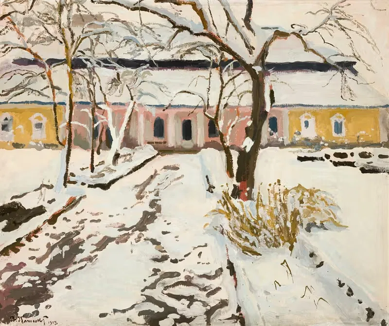 Manor-House at Modlnica in Winter — Stanisław Kamocki