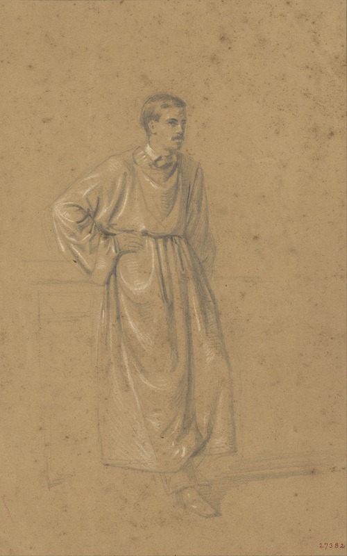 Academic study of a male figure — Мариано Фортунь Марсаль
