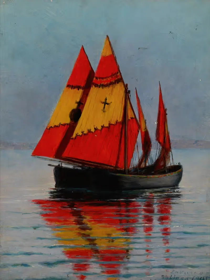 Лодки на море by Станислав Виткевич, 1905 — digital art print download