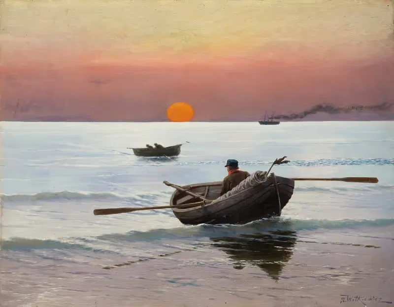 Закат на море by Станислав Виткевич, 1887 — digital art print download