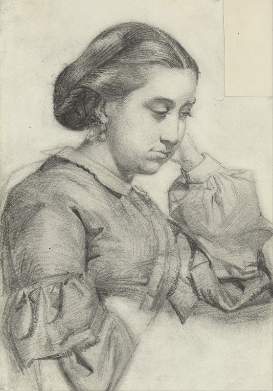Bust of a young lady by Мариано Фортунь Марсаль, 1857-1858 — digital art print download