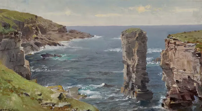 British Coastal View (Coast of Cornwall) — William Trost Richards