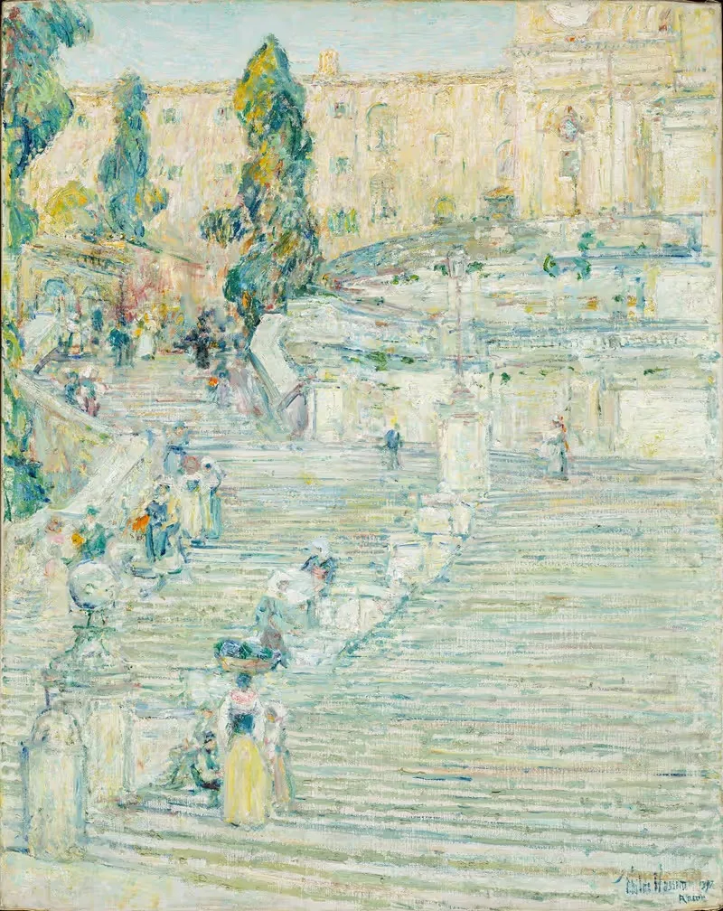 Испанская лестница, Рим by Чайлд Хассам, 1897 — digital art print download