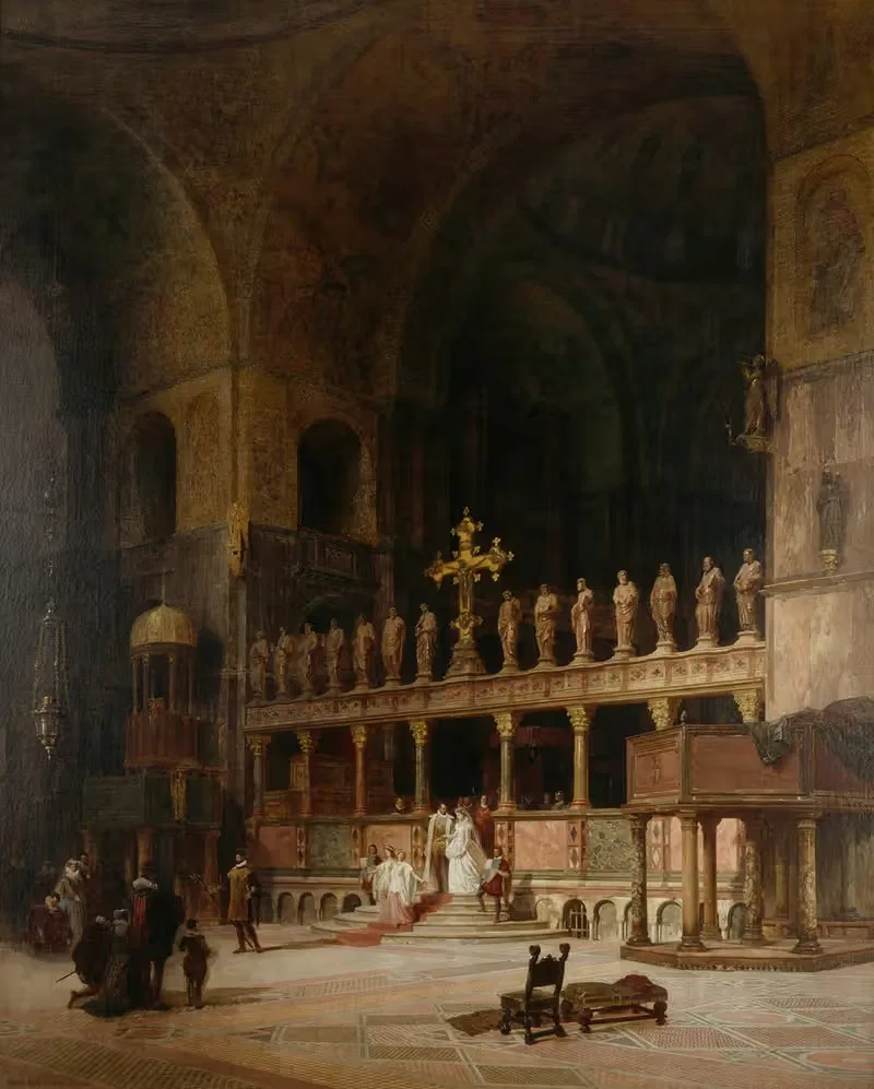 Интерьер собора Святого Марка, Венеция by Дэвид Далхофф Нил, 1869 — digital art print download