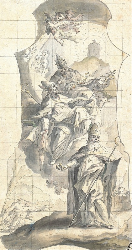 Saints Nicholas, Martin and Urban — Meinrad von Aw