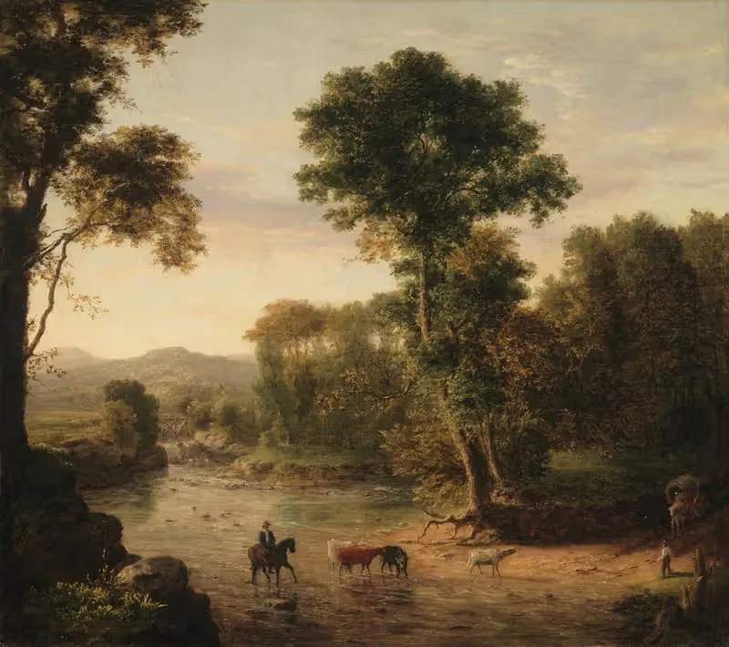 Crossing the Ford by George Inness, 1848 — digital art print download