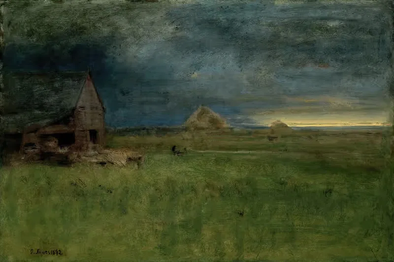 Одинокая ферма, Нантакет by Джордж Иннес, 1892 — digital art print download