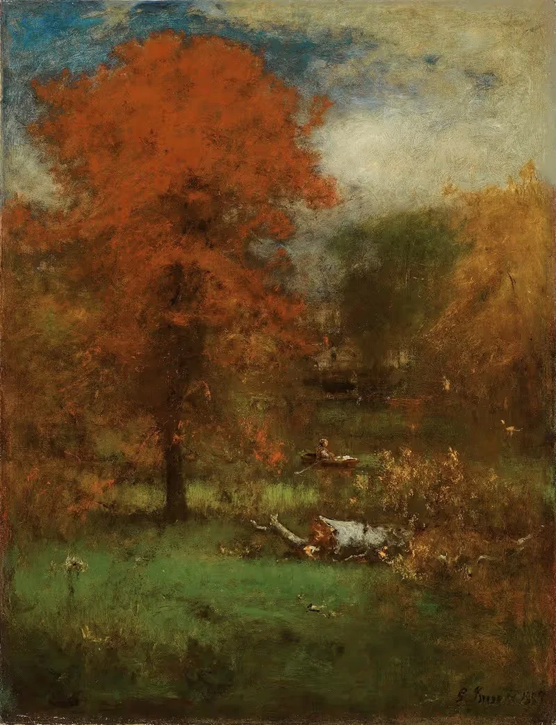 Мельничный пруд by Джордж Иннес, 1889 — digital art print download